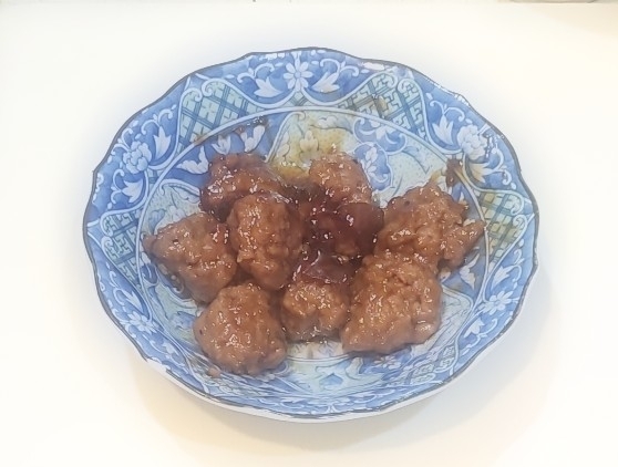 福神漬け ﾐｰﾄﾎﾞｰﾙ風肉団子