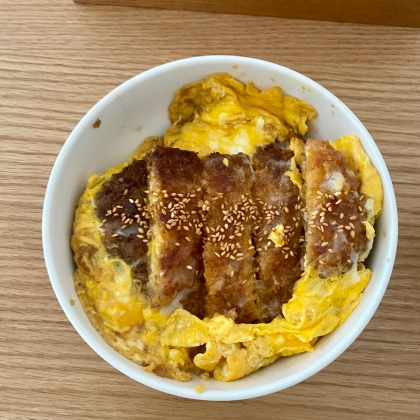レンジでカツ煮(カツ丼風)！