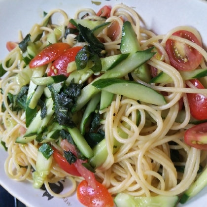 暑い夏に、家にある野菜で、簡単に出来ました。