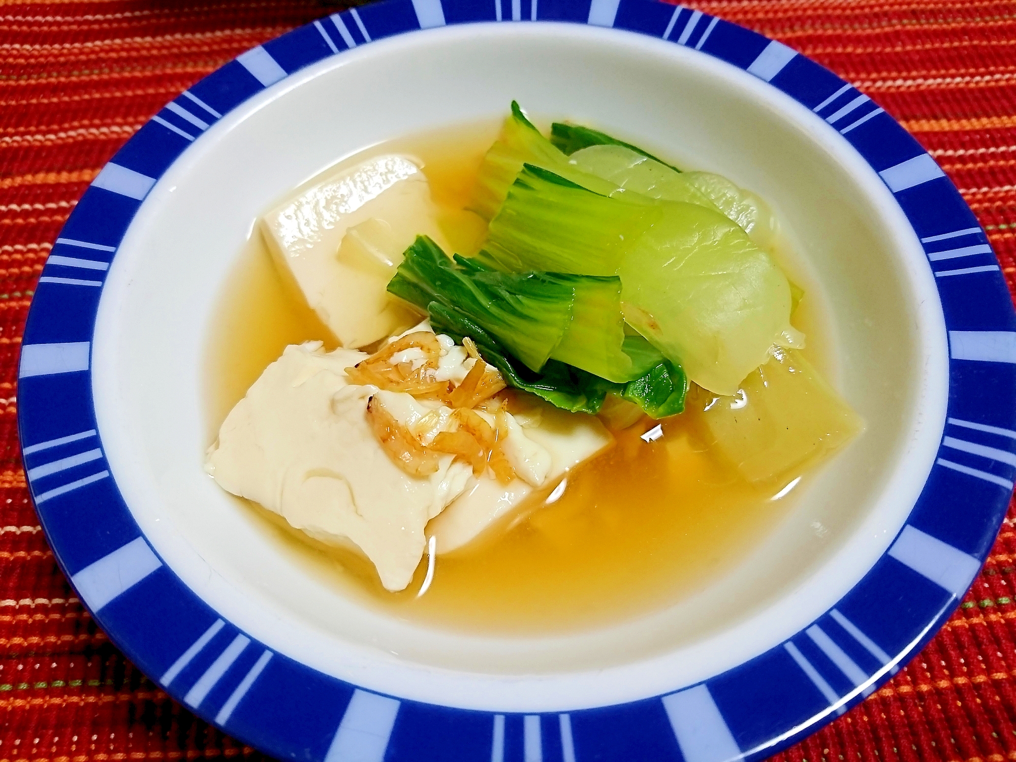 チンゲン菜と豆腐の煮浸し
