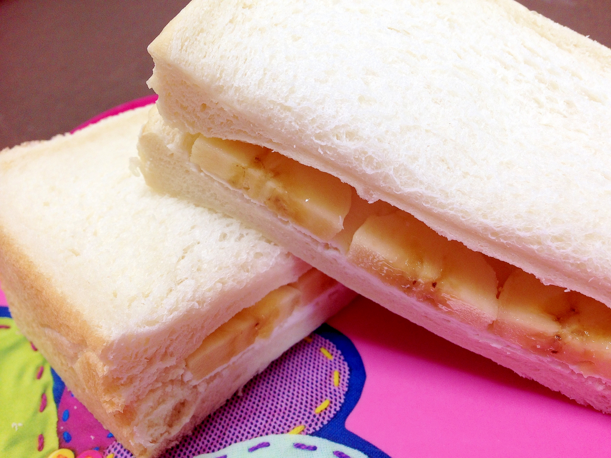 おやつに☆バナナとメープルクリームのサンドイッチ