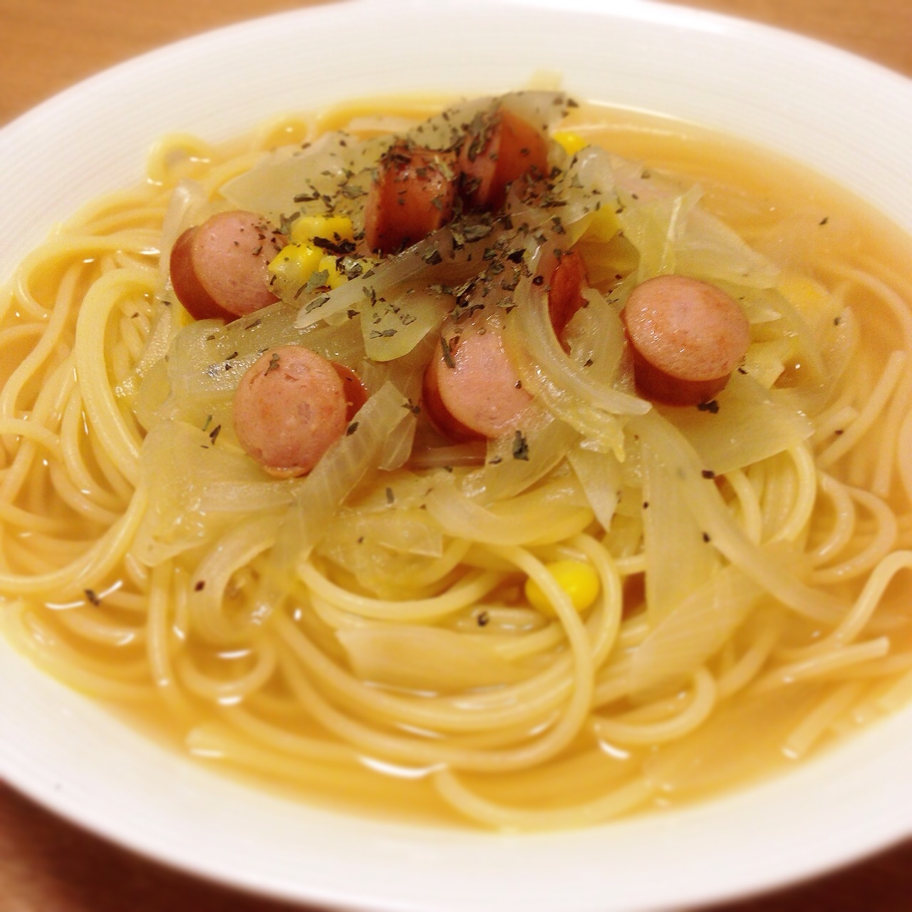 簡単☆オニオンスープパスタ