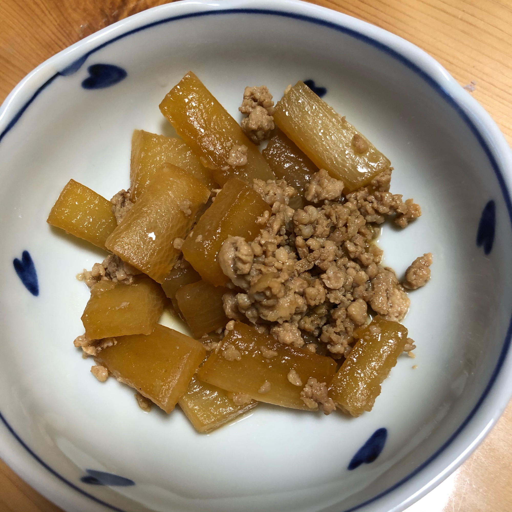 大根と豚ひき肉の炒め煮