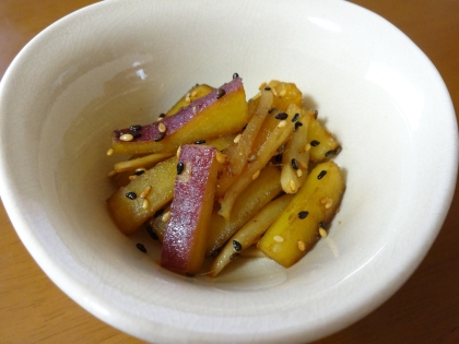 サツマイモと新生姜の組み合わせがイイですね～^m^
主人にも大好評❤
とても美味しかったです♪
お弁当のおかずにも活用させていただきます！