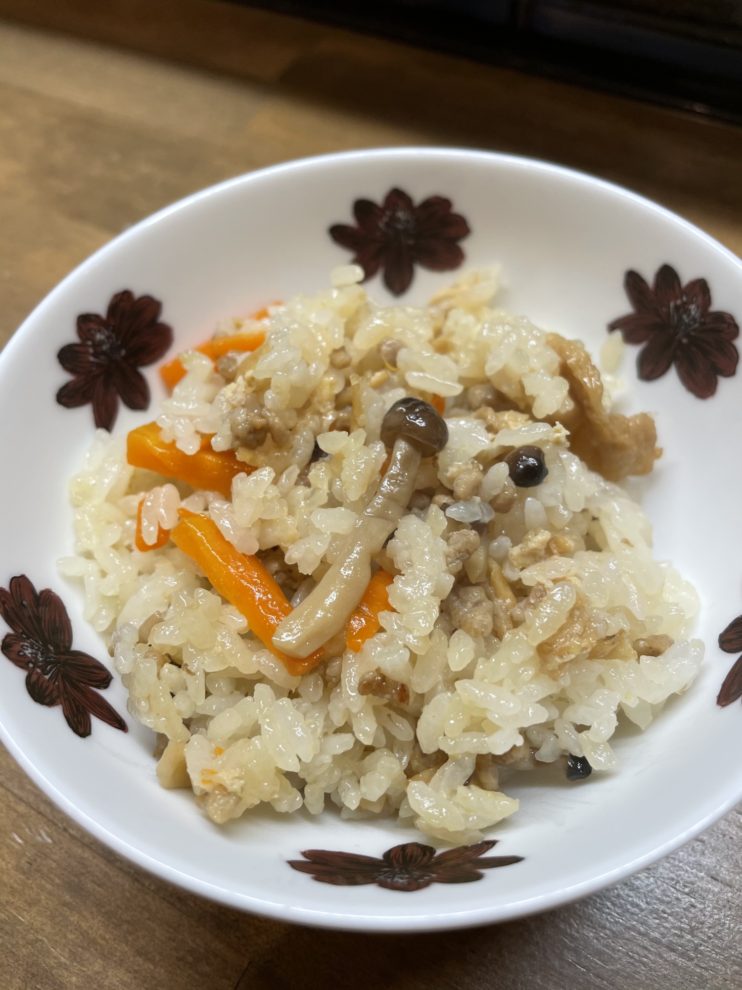 きのこと豚肉の混ぜご飯