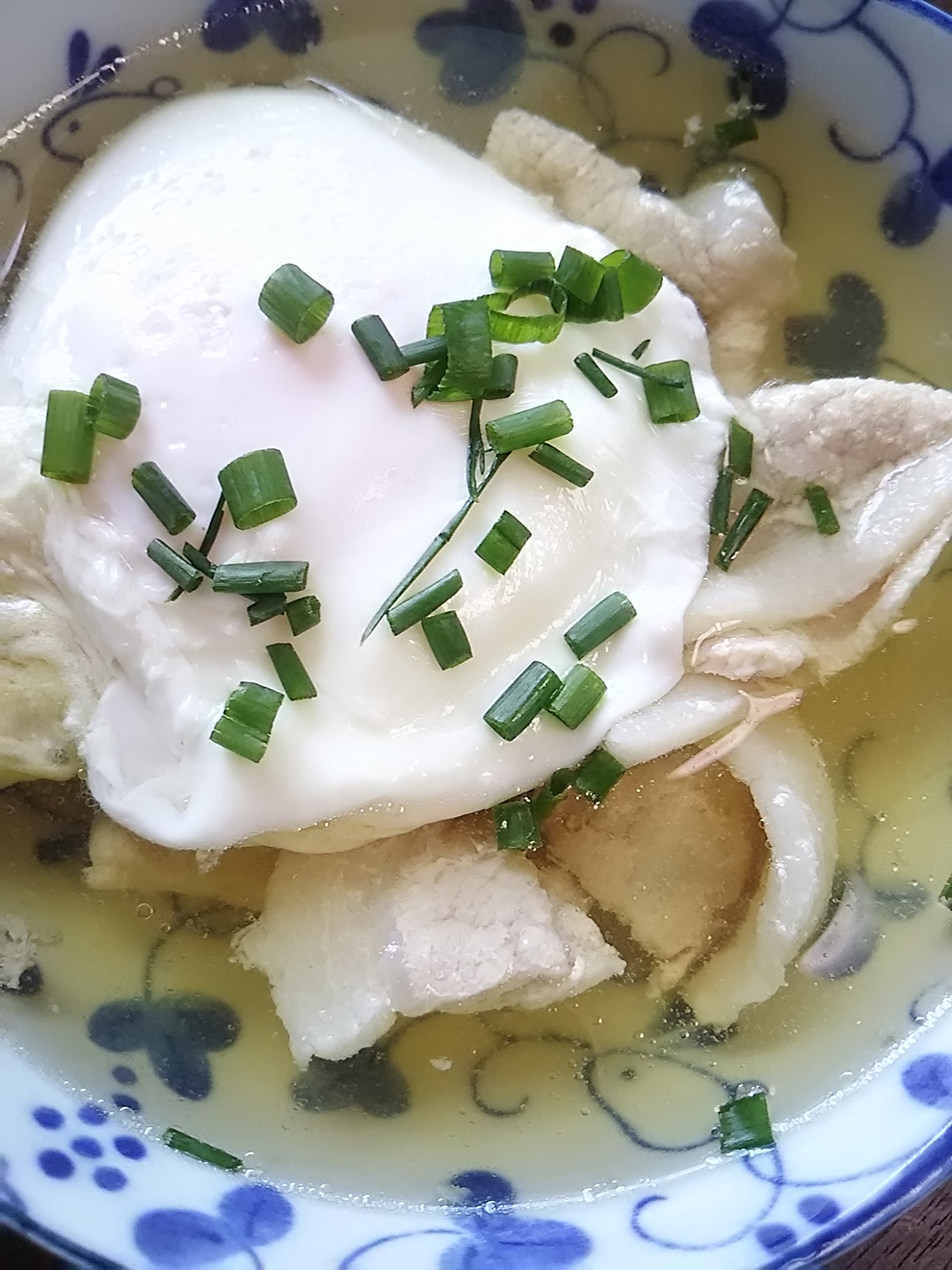 ゆで卵と豚肉のしょうがスープ(^^)