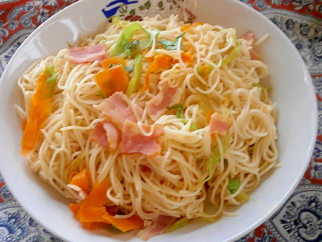 くっつかない！そうめん炒め