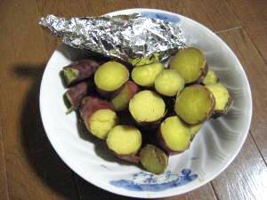 簡単　　魚焼きグリルで焼き芋