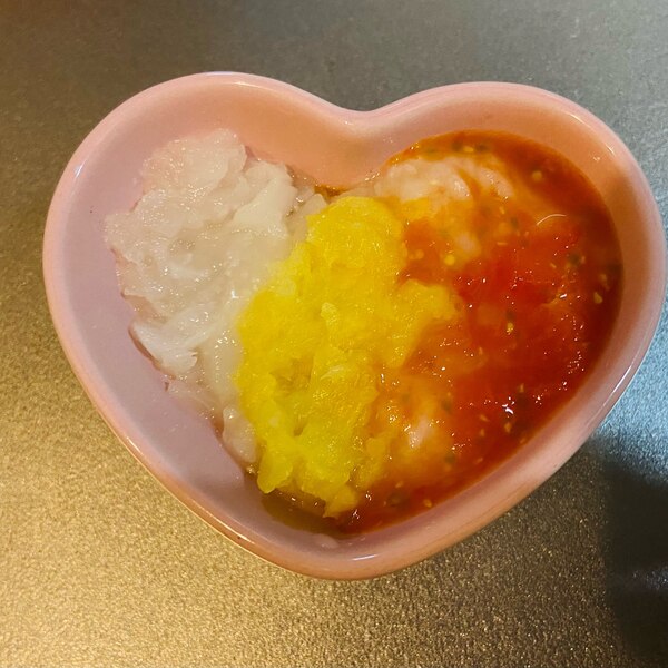 離乳食 中期 三色お粥 レシピ 作り方 By うずまきコロネ 楽天レシピ 離乳食 中期 三色お粥 レシピ 作り方 By うずまきコロネ 楽天レシピ