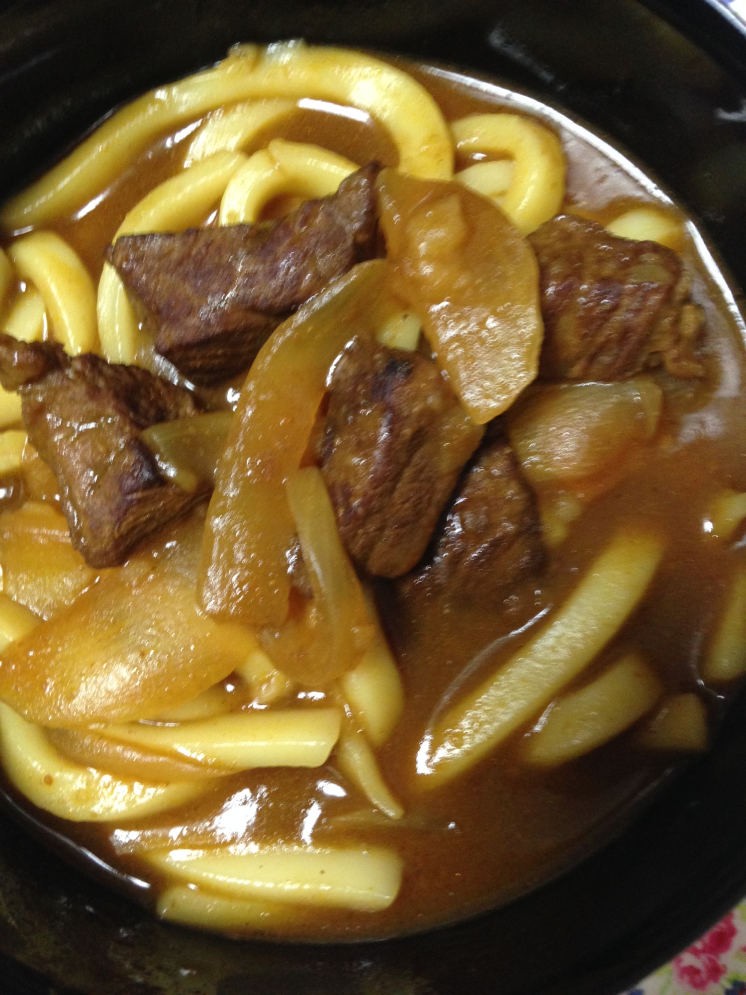 牛肉と玉ねぎのカレーうどん
