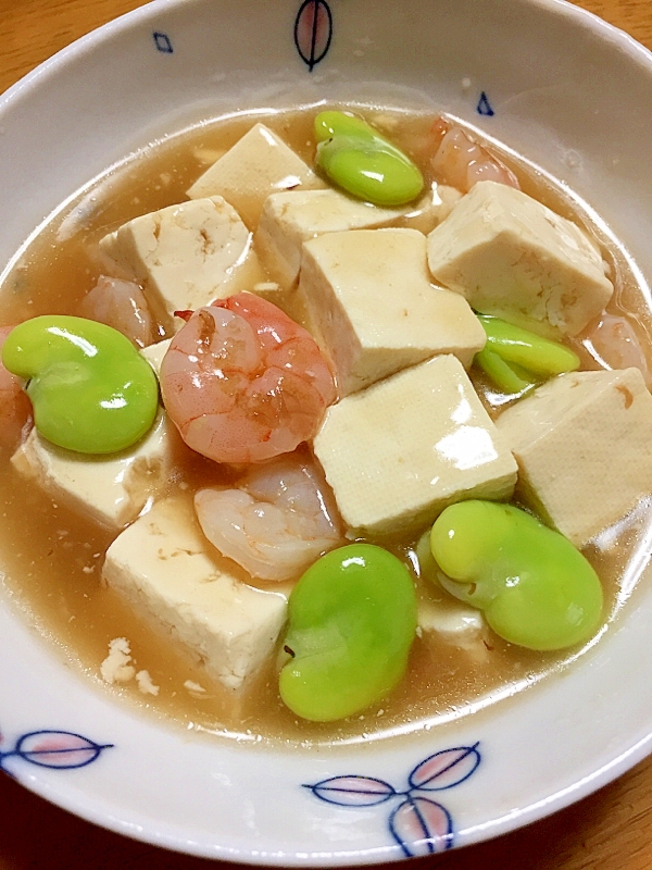 そら豆と豆腐の中華風うま煮