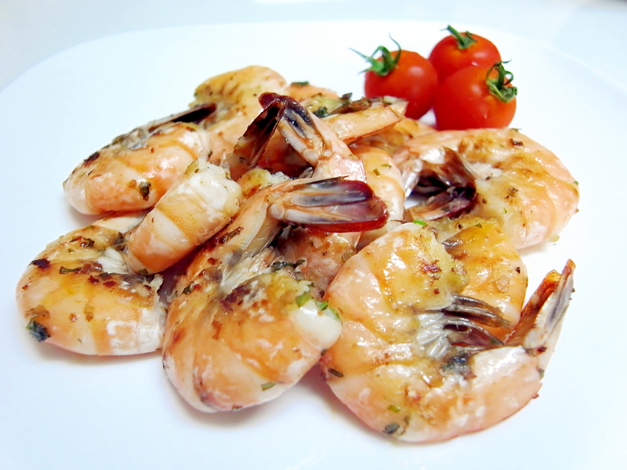 えびのにんにくバジル焼き