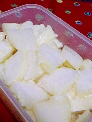 甘酒で作る即席べったら漬け