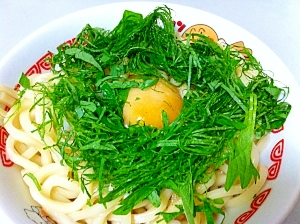 青しそ釜玉うどん