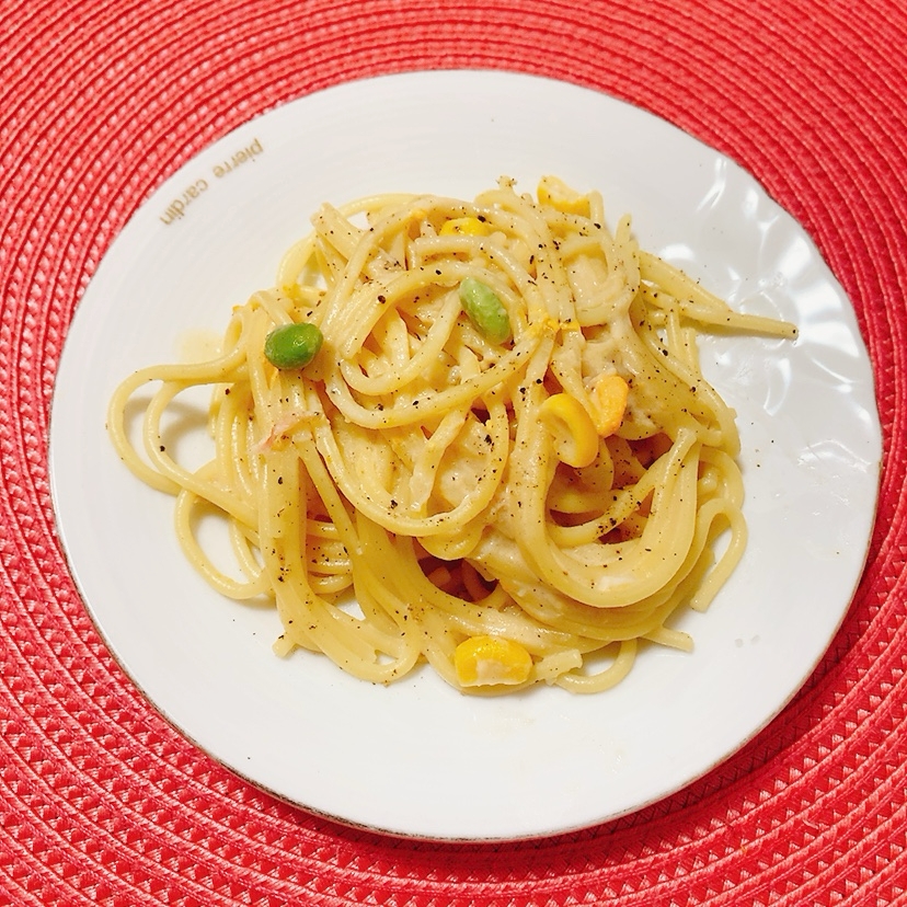 シチューの残り♪チーズパスタ♪♡