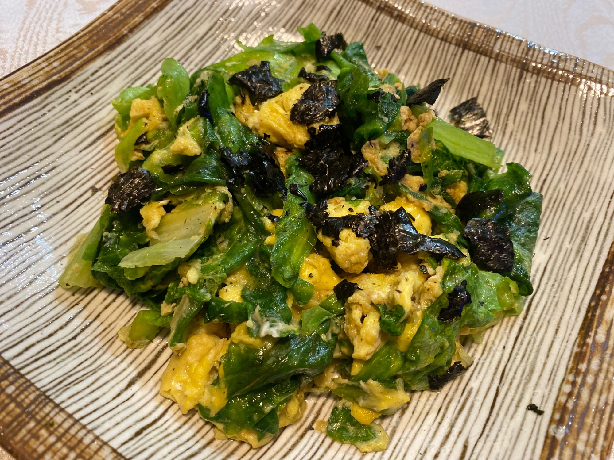 レタス卵炒め