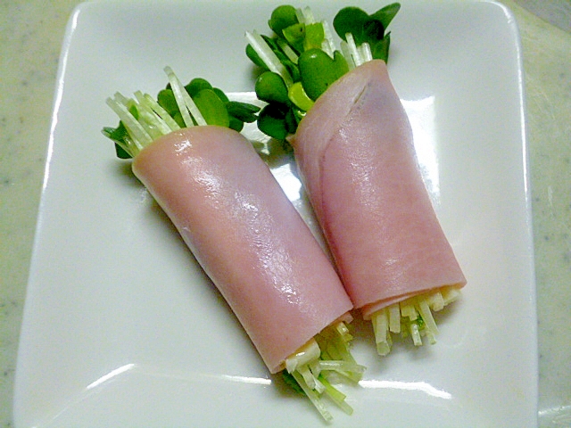 簡単 おつまみ かいわれ大根とチーズのハム巻き レシピ 作り方 By みずたまsweet 楽天レシピ 簡単 おつまみ かいわれ大根とチーズのハム巻き レシピ 作り方 By みずたまsweet 楽天レシピ