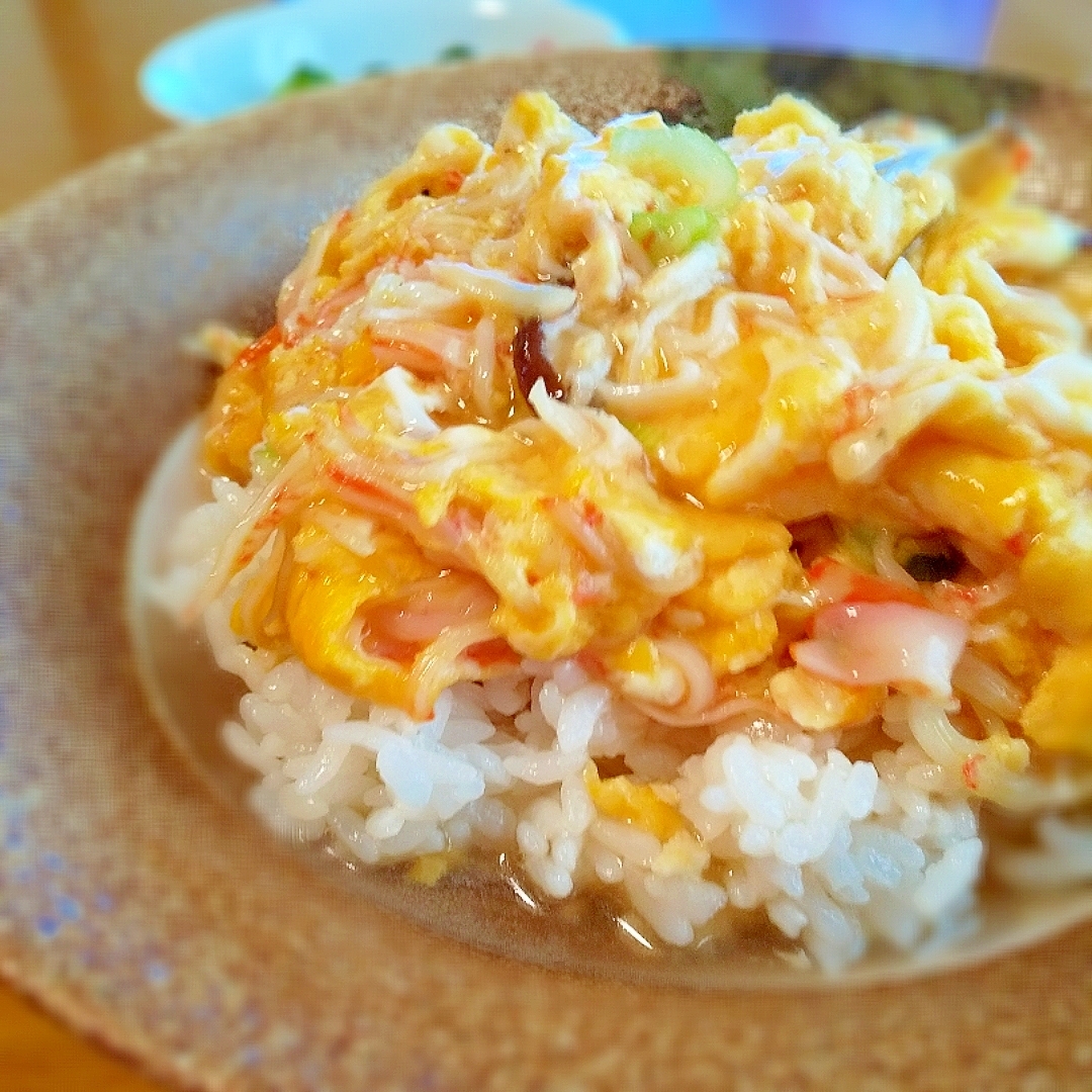 かにかま甘酢あんかけ丼