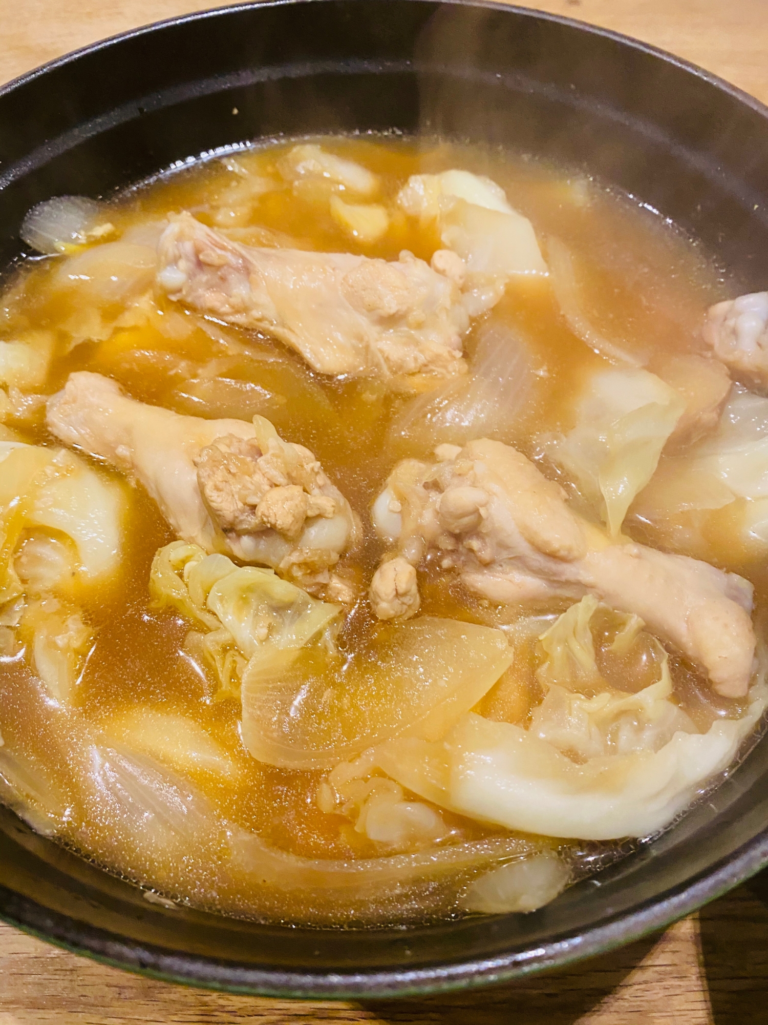 体温まる手羽元とキャベツのしょうが醤油麹スープ レシピ 作り方 By Kimuキッチン O 楽天レシピ