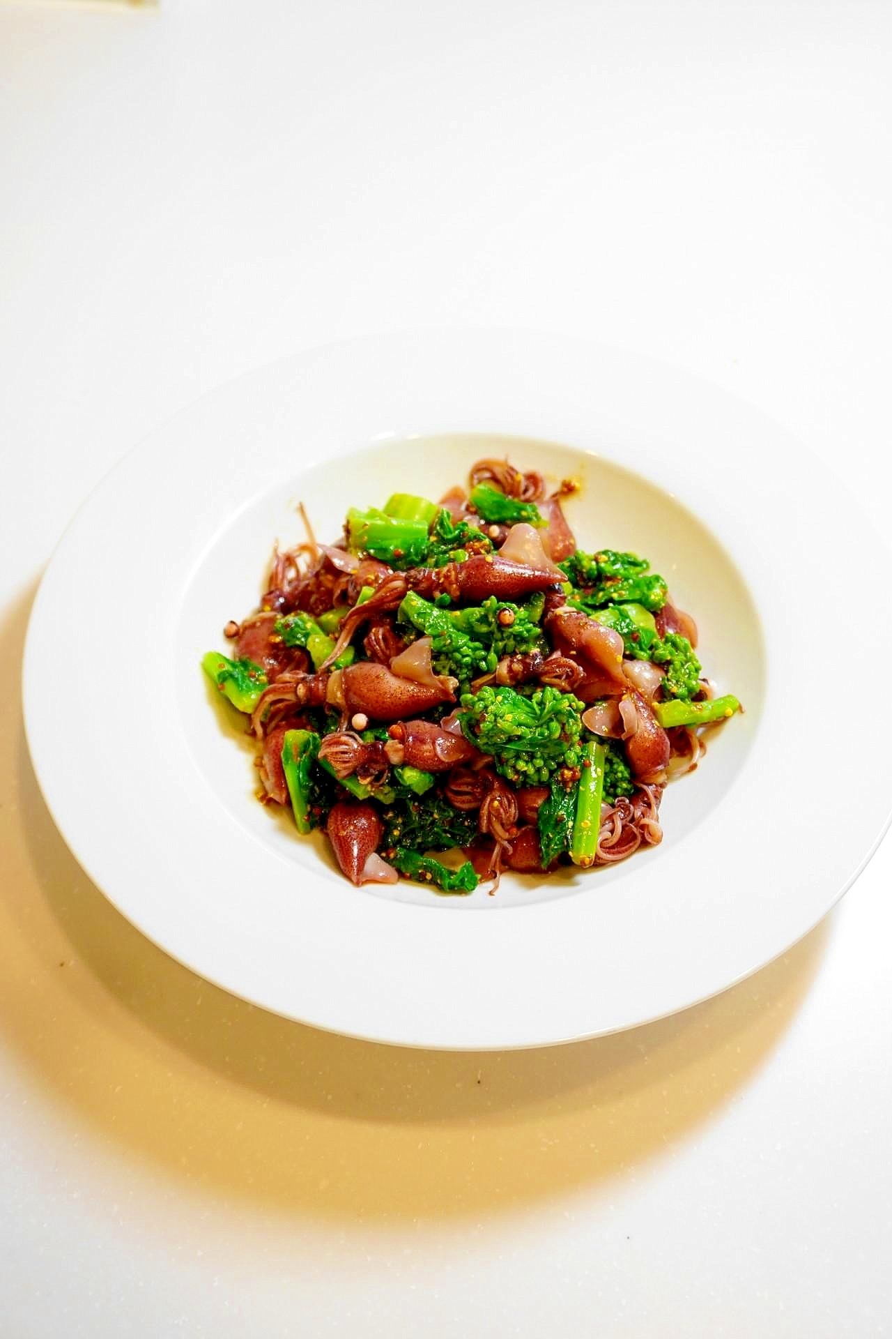 春到来を感じる!菜の花とホタルイカのマスタード和え