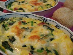 ほうれん草のふんわりキッシュ 簡単計量