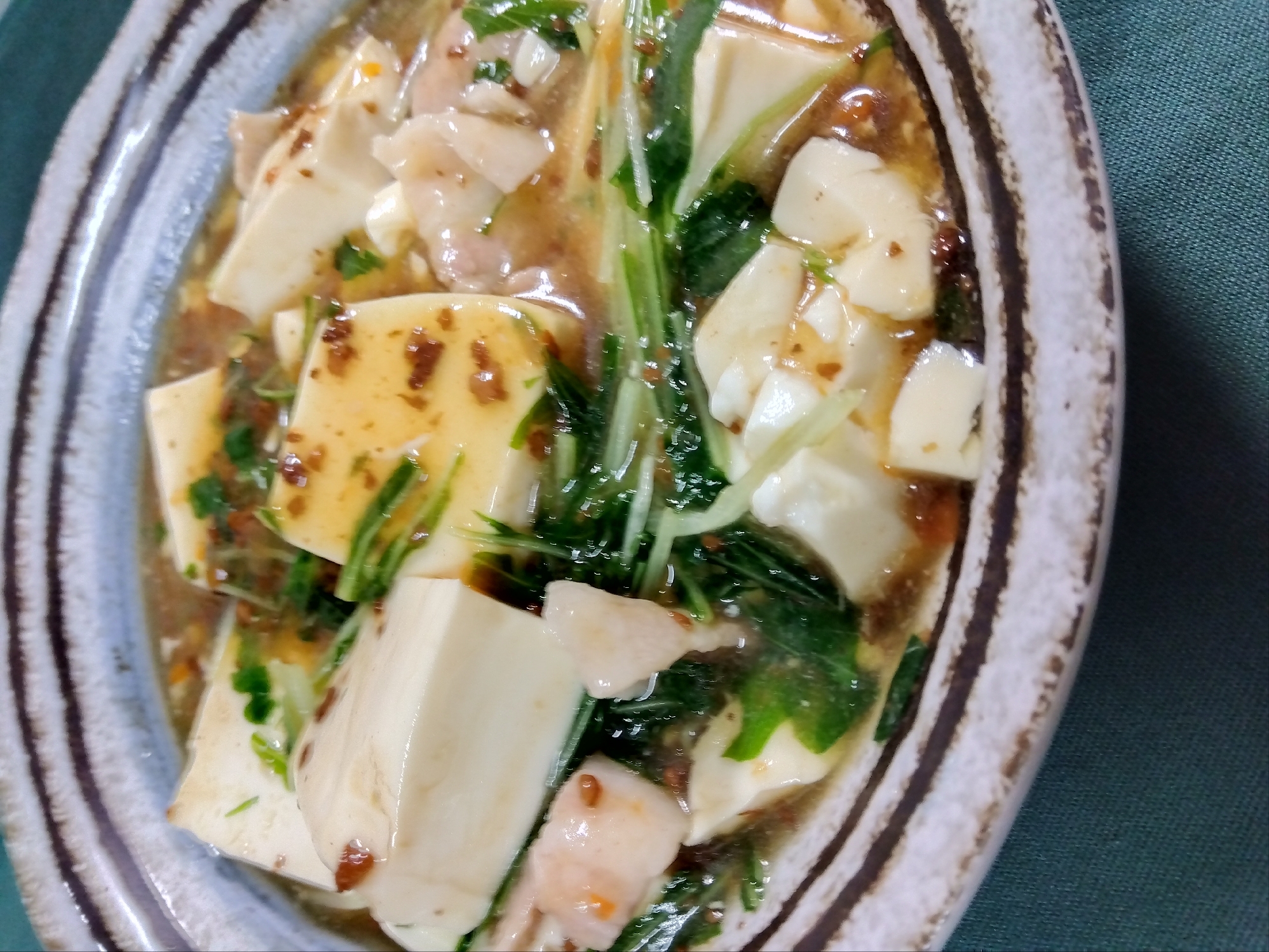 「豆腐」と豚バラの簡単肉豆腐