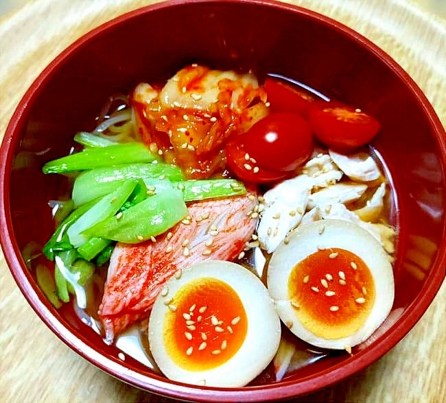 夏に嬉しい♡鶏ささみのさっぱり冷麺