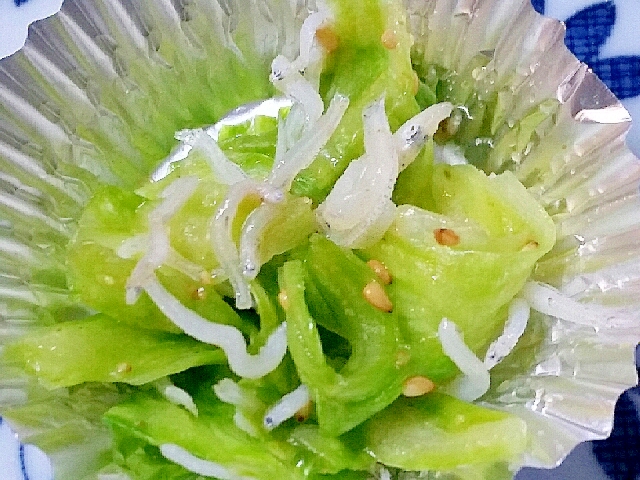 レタスとじゃこのゴマドレ和え