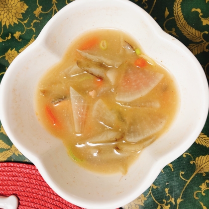 かぼちゃ玉ねぎゴーヤの味噌汁