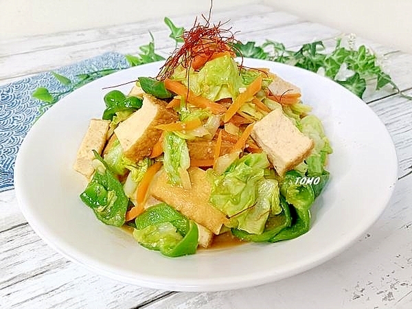 節約料理♪甜麵醬不使用の厚揚げの回鍋肉風