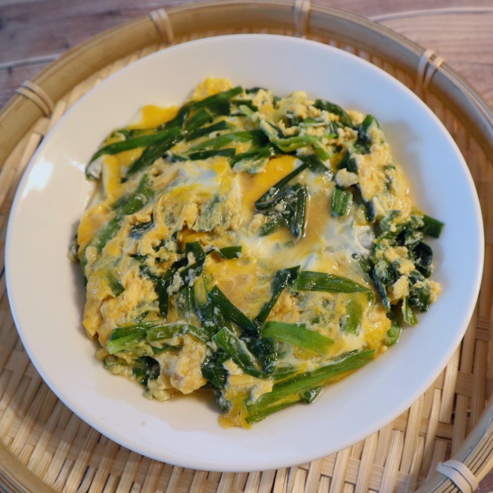 めんつゆで簡単☆ニラの卵とじ