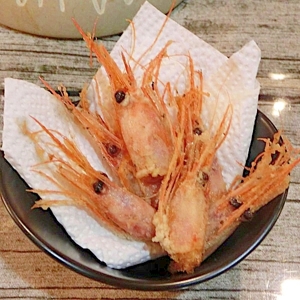 甘エビの頭de唐揚げ♪