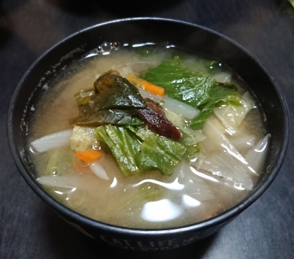 有り合わせ野菜たっぷりのお味噌汁