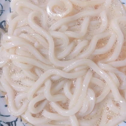 レンジで釜玉うどん風