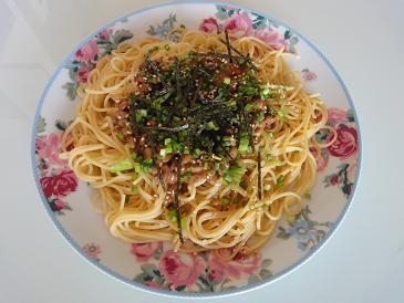 納豆バター醤油パスタ