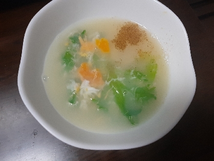 レタス卵スープ