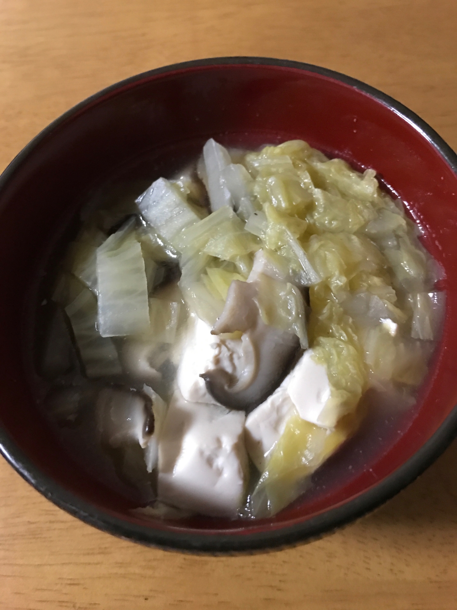 白菜と豆腐の中華スープ