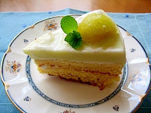 夏のケーキ メロンババロアケーキ レシピ 作り方 By ともとも１０２ 楽天レシピ
