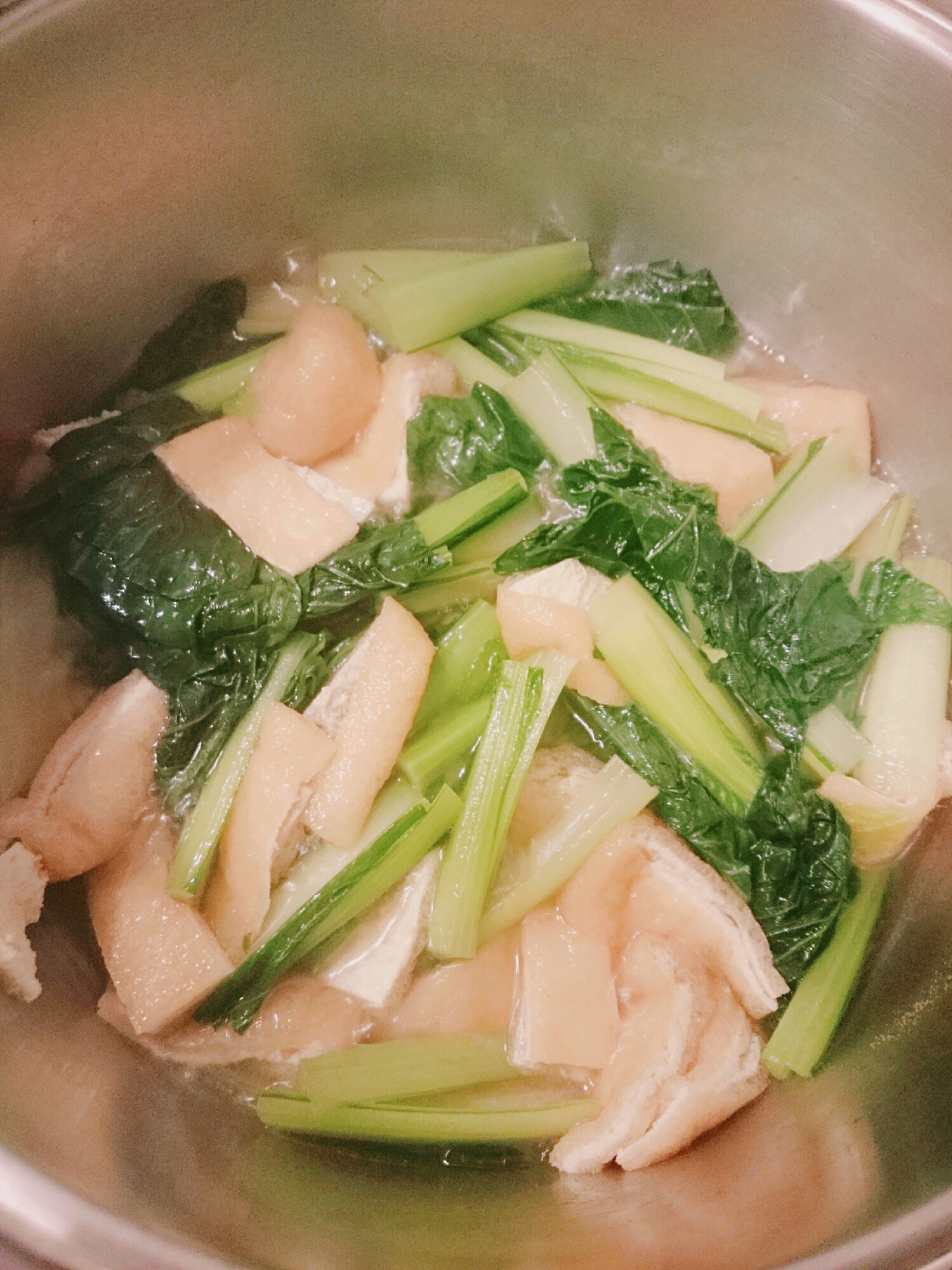 小松菜と油揚げの煮浸し