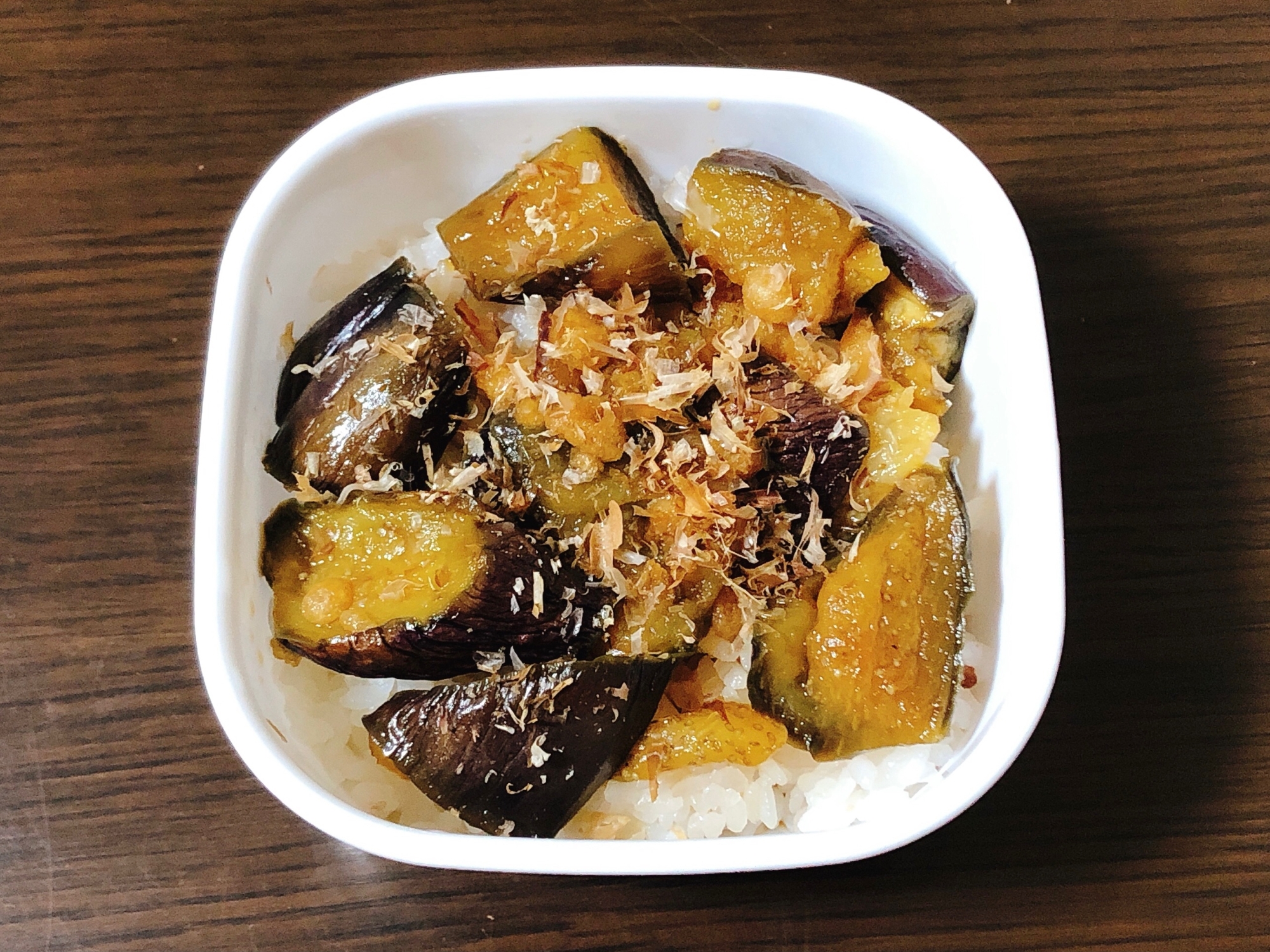 ナスの煮浸し丼