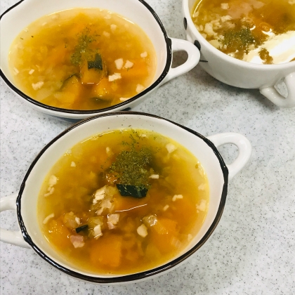 ベーコンと南瓜のスープ