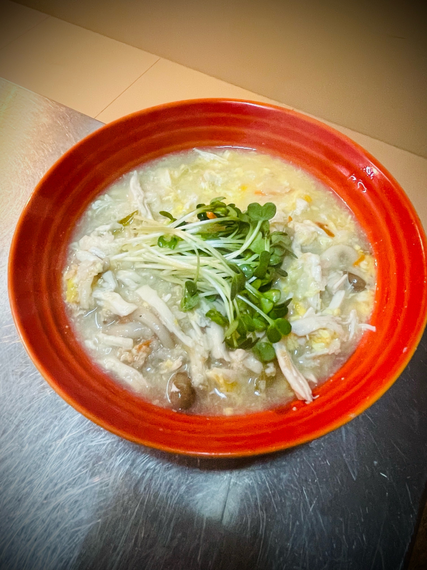 残ったサムゲタンリメイク♪もち米の参鶏湯雑炊