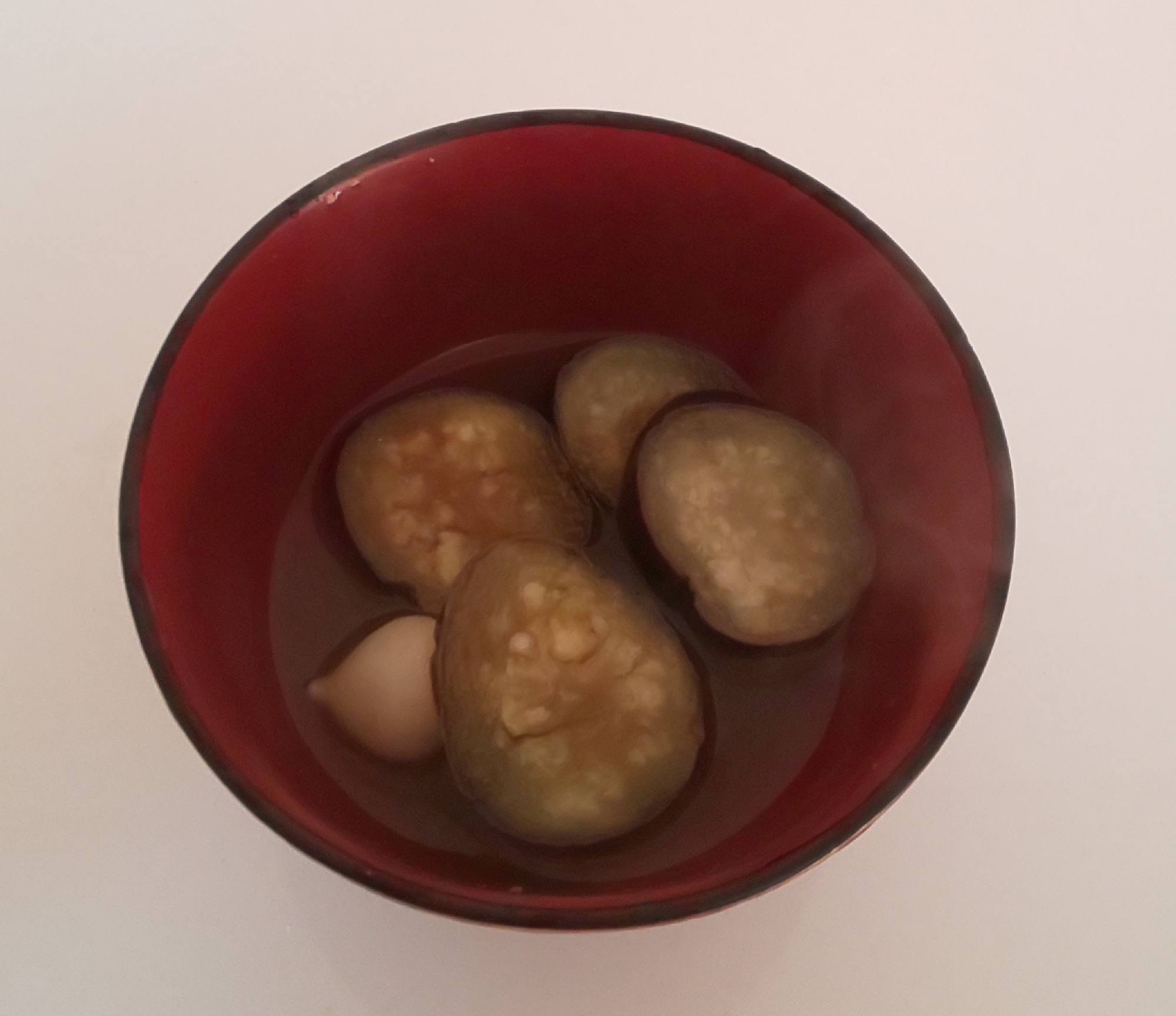 なすと小かぶのお味噌汁