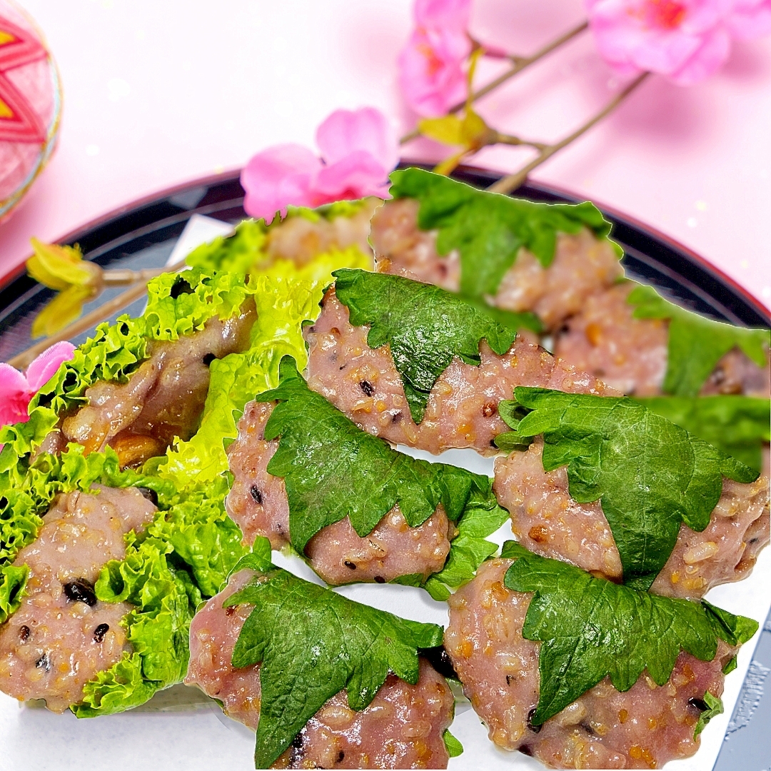 雑穀入り発芽玄米やわらかもち寿司✿❀ᑌᗰE風味❀✿