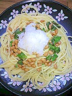 大根おろしと青じそでさっぱり♪納豆パスタ