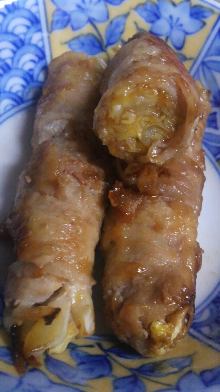 粉チーズで★まろやかキャベチーズ肉巻き