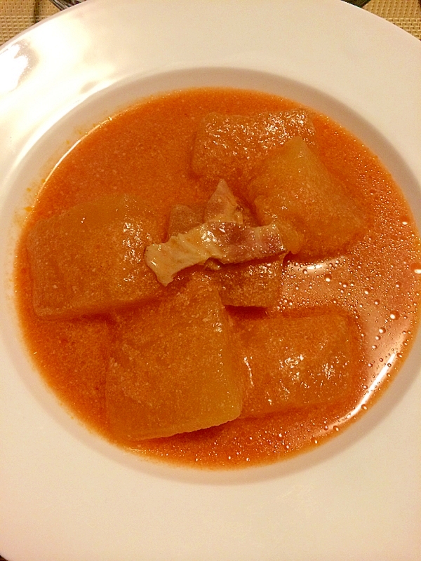 ほっこり☆冬瓜のトマトクリームスープ