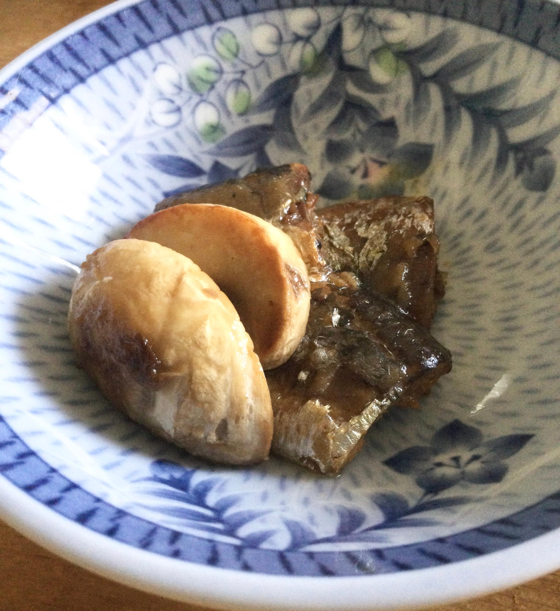 イワシとマッシュルームの炒め煮♪