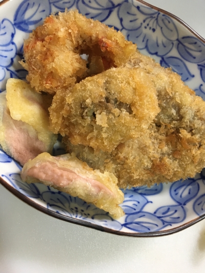 マヨネーズ味のエビフライ