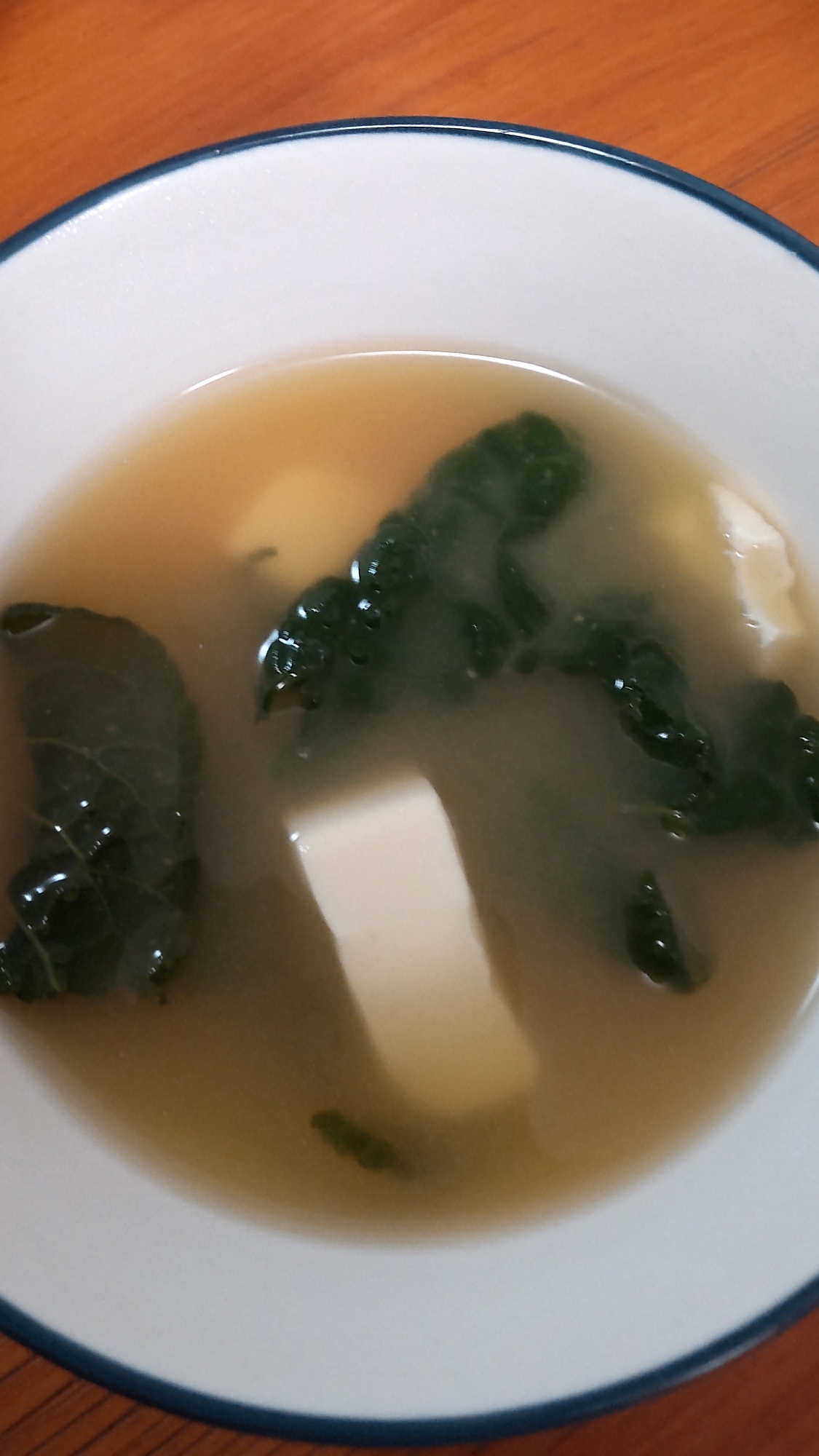 ゆきなと豆腐のお味噌汁